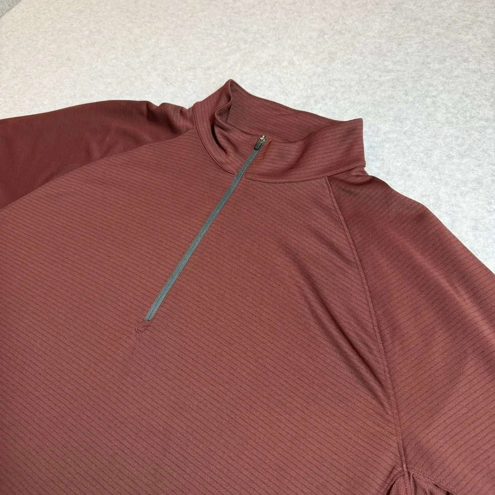 The North Face Mens XXL FlashDry Maroon 1/4 Zip Pullover Long Sleeve Shirt